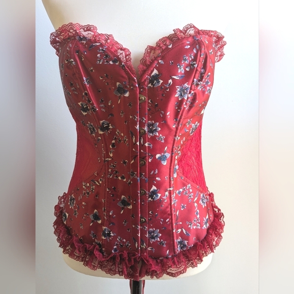 NWOT..... Adore Me Satin Victorian Floral Corset Size L - Picture 6 of 14